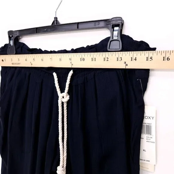 Roxy Bathingsuit Cover Up Pants Oceanside Drawstring Beach Summer Size XL Blue - Picture 6 of 15